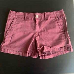 American Eagle Khaki Midi Shorts